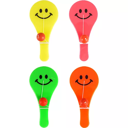 Smiley Face Paddle Ball - Pack of 96