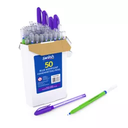 THW50BU_50_Blue_Handwriting_Pens_with_5_Free_Purple_Ballpoint_Pens_25536-1.jpg