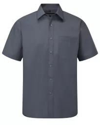 Men's Short Sleeve Polycotton Easy Care Poplin Shirt