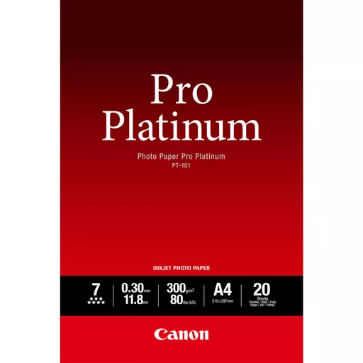 Canon PT-101 Pro Platinum Photo Paper A4 - 20 Sheets