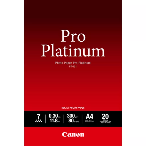 Canon PT-101 Pro Platinum Photo Paper A4 - 20 Sheets