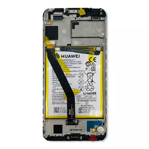 LCD Screen Assembly + Battery (Service Pack) (Black) - Huawei Y6 (2018)