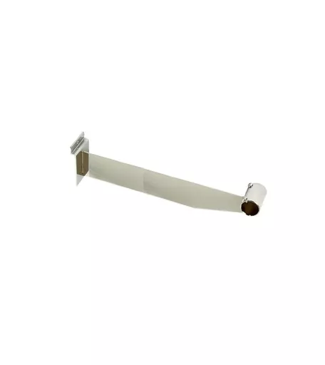 Chrome Slatwall Single Hanging Rail Bracket - 300mm