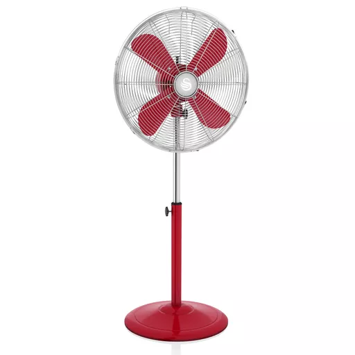 16" Retro Red Stand Fan