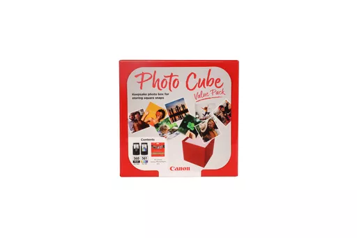 Canon 3713C007/PG-560+CL-561 Printhead cartridge multi pack black / color Cube + Photopaper PP-201 13x13cm 40 sheet 7,5ml + 8,3ml Pack=2 for Canon Pixma TS 5350