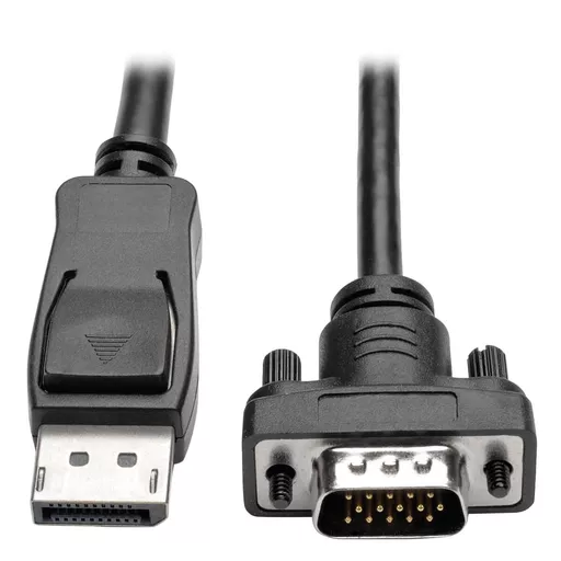 Tripp Lite P581-010-VGA-V2 DisplayPort 1.2 to VGA Active Adapter Cable (DP with Latches to HD15 M/M), 10 ft. (3.1 m)