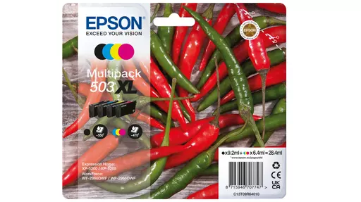 Epson C13T09R94010/503XL/503 Ink cartridge multi pack Bk,C,M,Y 550pg + 3x165pg Pack=4 for Epson XP-5200