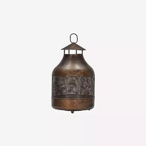 *Hurricane Lantern, Nett, Antique Brown, Small