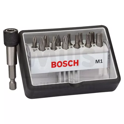 Bosch 12+1 Piece Robust Line Extra Hard Combi Screwdriver Bit Set M1 25mm