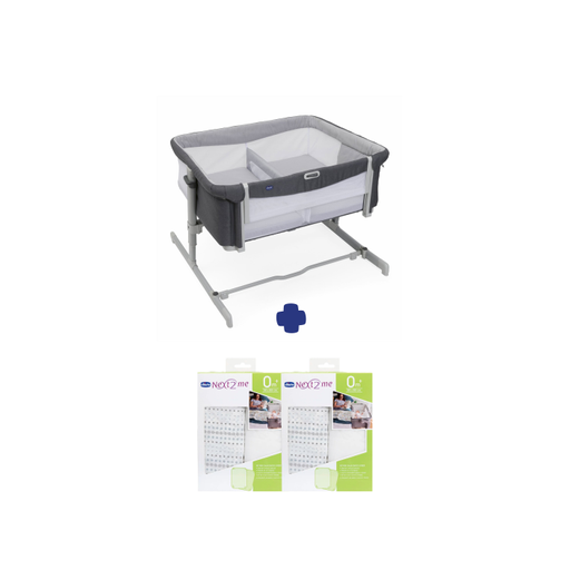 Chicco White Next2me Twins Starter Set Bundle