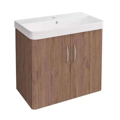 Cavone II 600x335mm Wall Hung 2 Door Unit - Medium Oak