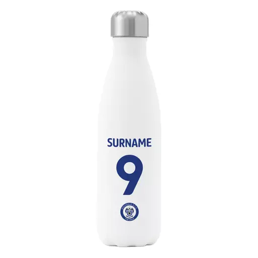 Rochdale AFC Back of Shirt Insulated Water Bottle - White
