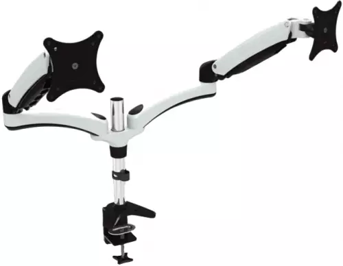 Amer HYDRA2 monitor mount / stand 71.1 cm (28") Clamp Black, Chrome, White