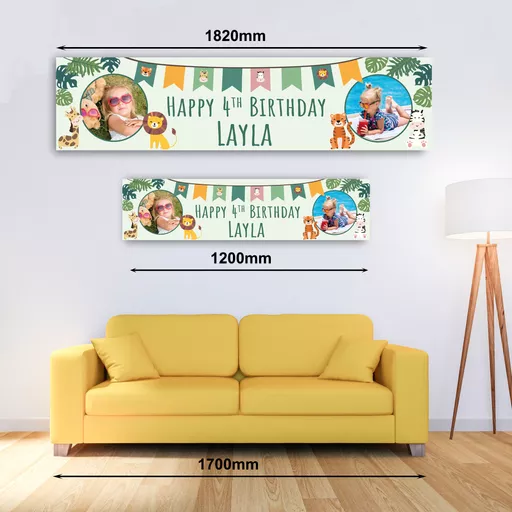 Personalised Banner - Wild Birthday Photo Banner
