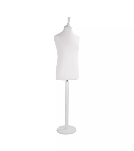 Age 10 - 12 Child Tailors Dummy with Disc Base - White