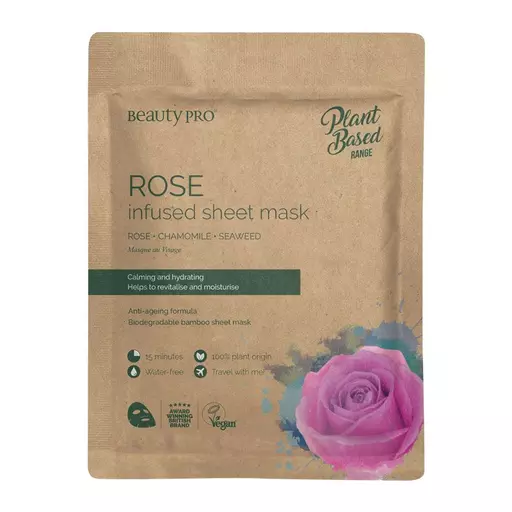 BeautyPro Plant Based ROSE INFUSED Sheet Mask 25ml