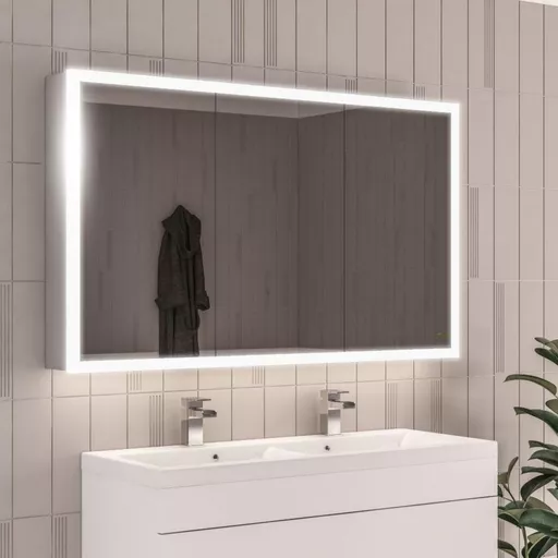 Cassio 1200x700mm 3 door LED mirror