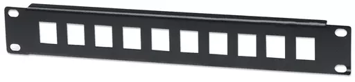 Intellinet Patch Panel, Blank, 10", 1U, 10-Port, Black