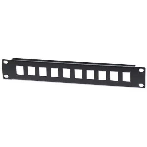 Intellinet Patch Panel, Blank, 10", 1U, 10-Port, Black