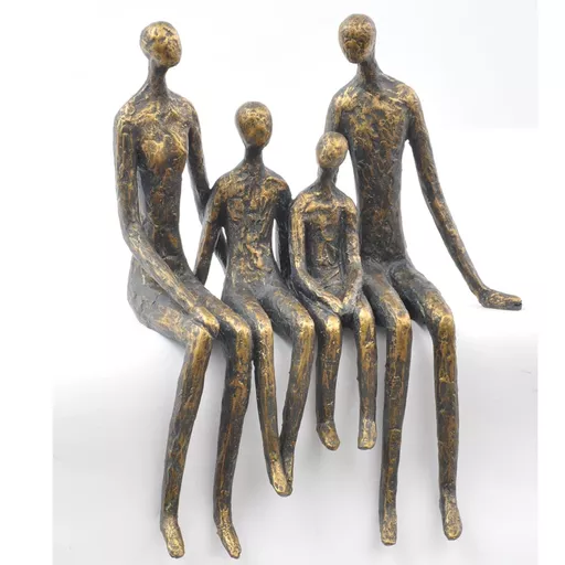 Sitting Family Of Four Shelf Sculpture