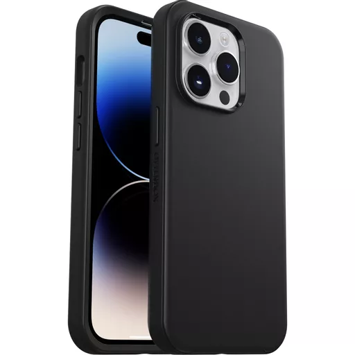 OtterBox Symmetry Case for iPhone 14 Pro Max, Shockproof, Drop proof, Protective Thin Case, 3x Tested to Military Standard, Antimicrobial Protection, Black