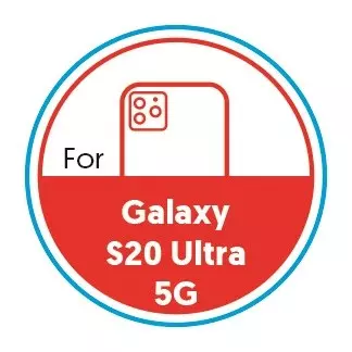 Smartphone Circular 20mm Label - Galaxy S20 Ultra 5G - Red