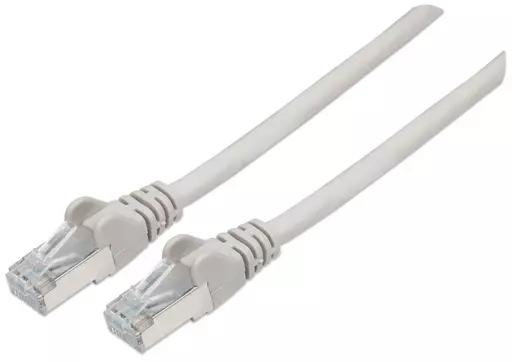 Intellinet Network Patch Cable, Cat7 Cable/Cat6A Plugs, 3m, Grey, Copper, S/FTP, LSOH / LSZH, PVC, RJ45, Gold Plated Contacts, Snagless, Booted, Lifetime Warranty, Polybag