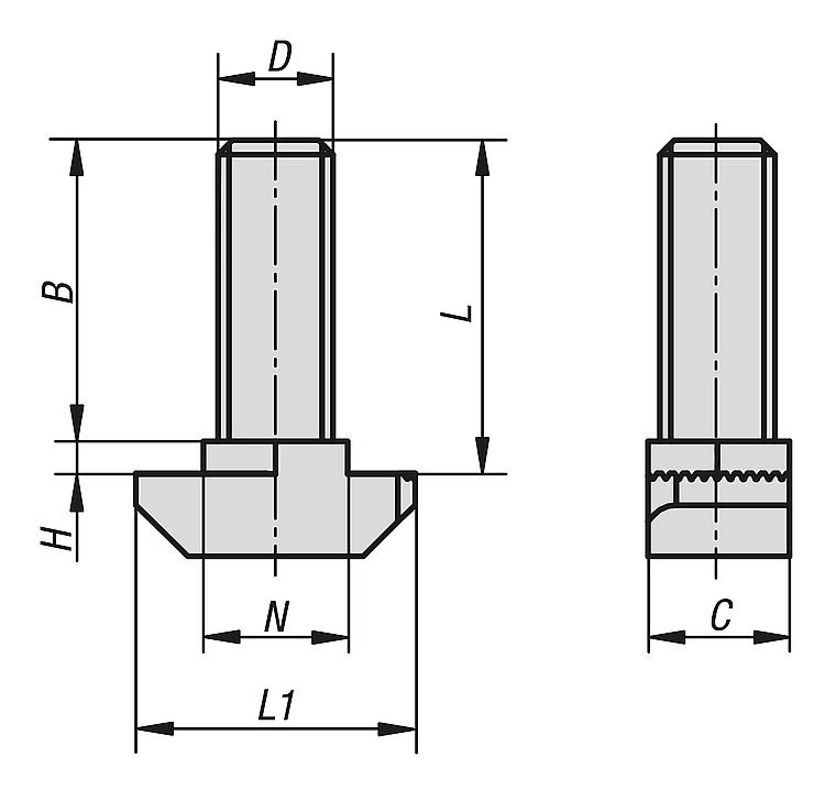 Hammer Head Screw For Aluminium Profile