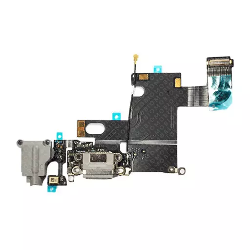 Charging Port Flex Cable (Black) (CERTIFIED) - For iPhone 6