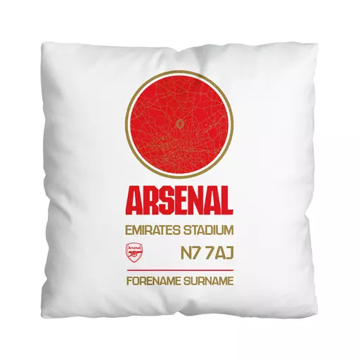 Arsenal FC Map White 18" Cushion