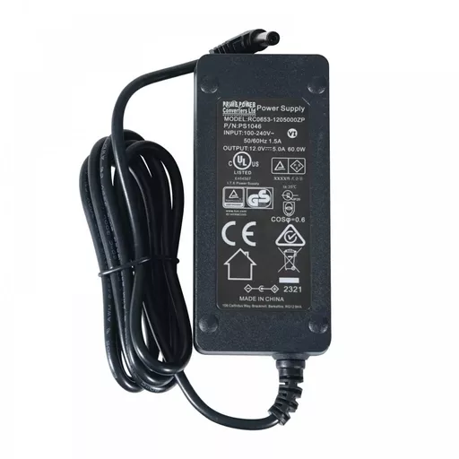 Transcension 12V DC 5A Power Supply 2.1mm DC Jack