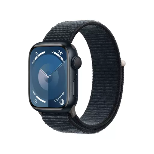 Apple Watch Series 9 41 mm Digital 352 x 430 pixels Touchscreen Black Wi-Fi GPS (satellite)