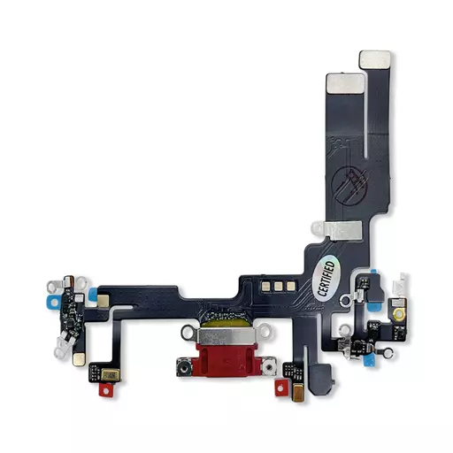 Charging Port Flex Cable (Red) (CERTIFIED - Aftermarket) - For iPhone 14