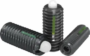K0328 - Spring Plungers With Hexagon Socket And POM Thrust Pin In Steel With Thread Lock