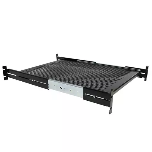 StarTech.com 2U Sliding Server Rack Mount Shelf - 20 to 30in Adjustable Mounting Depth - Vented - 50lb - Heavy Duty Universal 19” Rack Shelf for Equipment Rack - 24in Deep