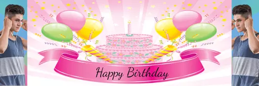 create customised happy birthday photo banner with GPG.gif