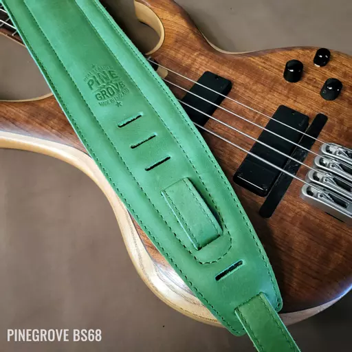 BS68 emerald green bass guitar strap 114610.jpg
