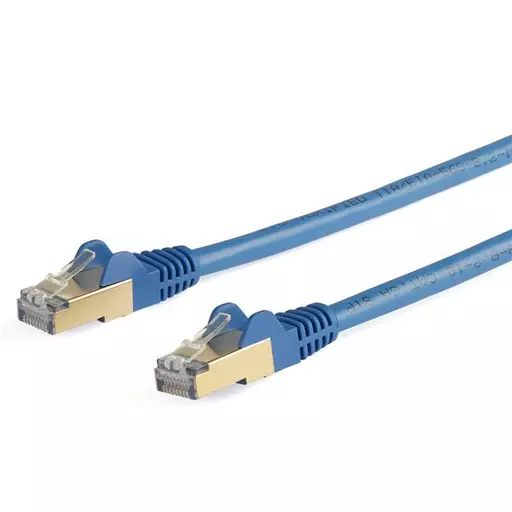 StarTech.com 7m CAT6a Ethernet Cable - 10 Gigabit Shielded Snagless RJ45 100W PoE Patch Cord - 10GbE STP Network Cable w/Strain Relief - Blue Fluke Tested/Wiring is UL Certified/TIA