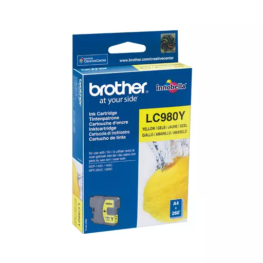 Brother LC-980Y Ink cartridge yellow, 260 pages ISO/IEC 24711 5,5ml for Brother DCP 145 C