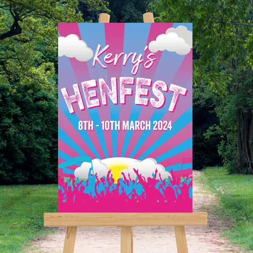 Personalised Henfest Welcome Sign