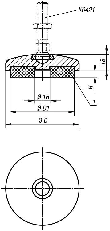 Swivel Plate. 40mm Diameter. Compatible With Spindle K0421. Zinc.