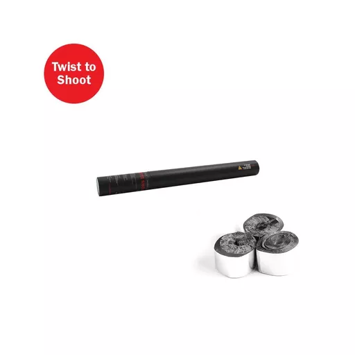 Equinox Handheld Confetti Streamer Cannon 50cm Silver Met