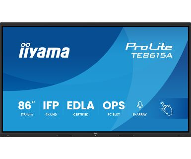 iiyama TE8615A-B1AG 86" Interactive Touchscreen Display