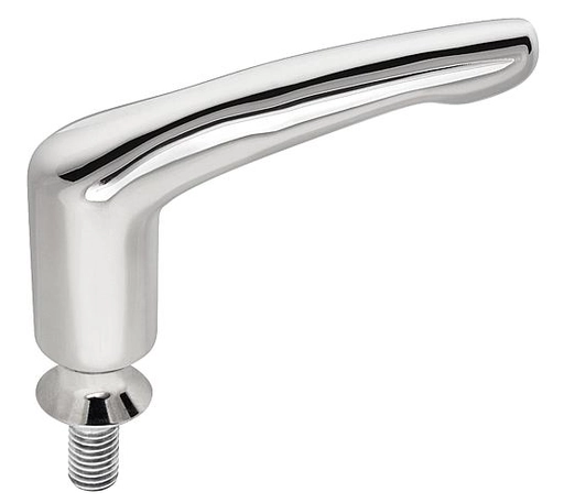 K1317 - Hygienic 316 Stainless Steel Clamp Levers Male Thread M6-M12