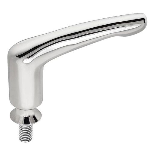 K1317 - Hygienic 316 Stainless Steel Clamp Levers Male Thread M6-M12