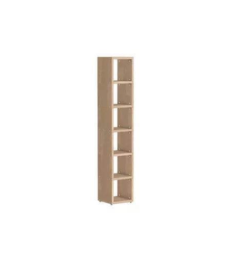 Oak Storage Cube Shelving 6 x 1