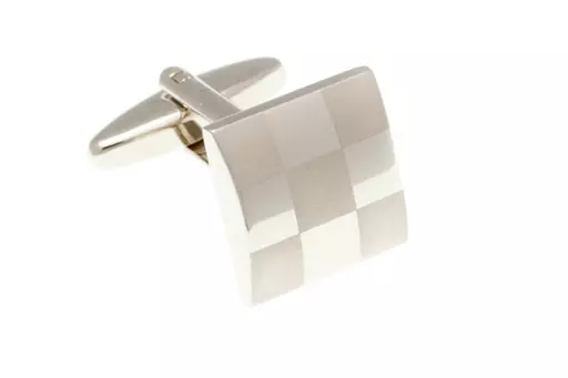 Satin Checkerboard Square Cufflinks