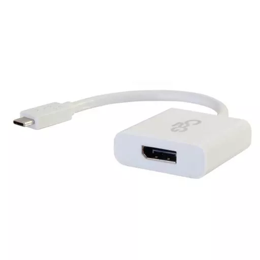 C2G USB C to DisplayPort Adapter Converter - USB Type C to DisplayPort White