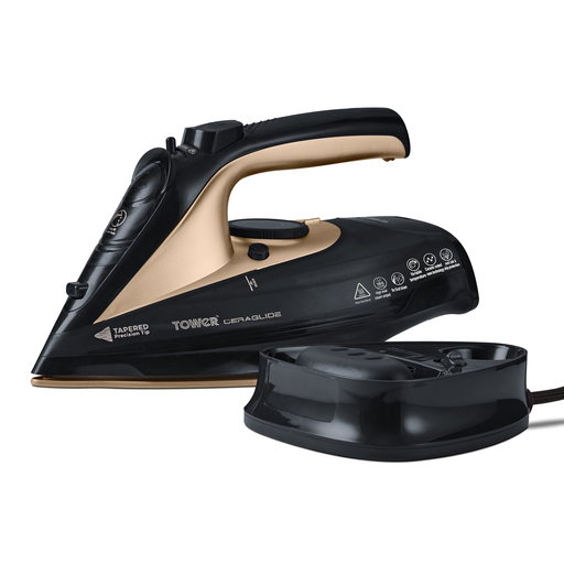 Tower Ceraglide Cord Cordless Iron Black