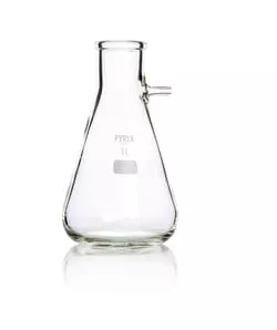 Vacuum Filter Flask, 1000ml, Borosilicate Glass with Side Arm